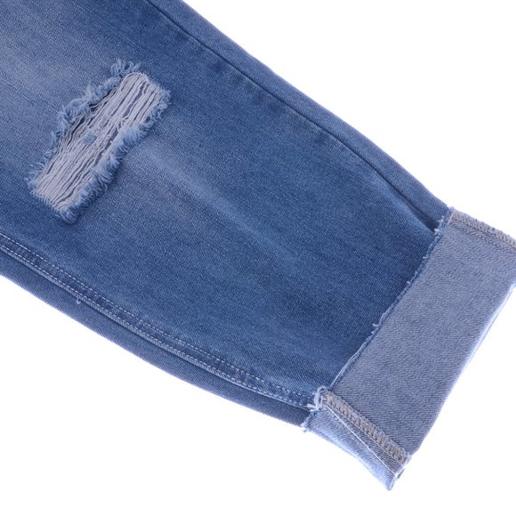 High Waist Ripped Boyfriend Jeans - Picture 7 of 11